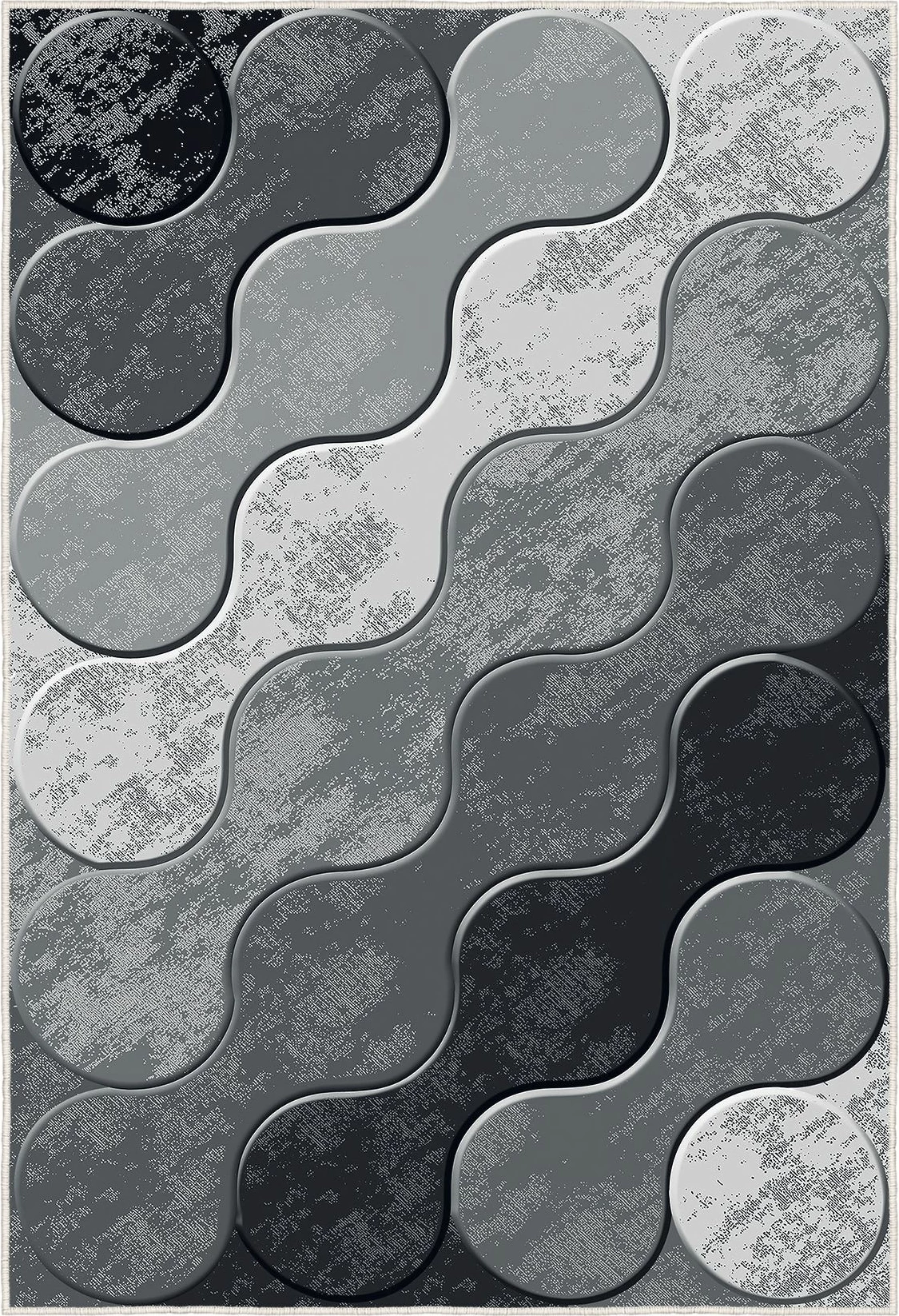 Qilim (50x80) Conceptum Hypnose, Wookece292, bardhë, gri, e zezë