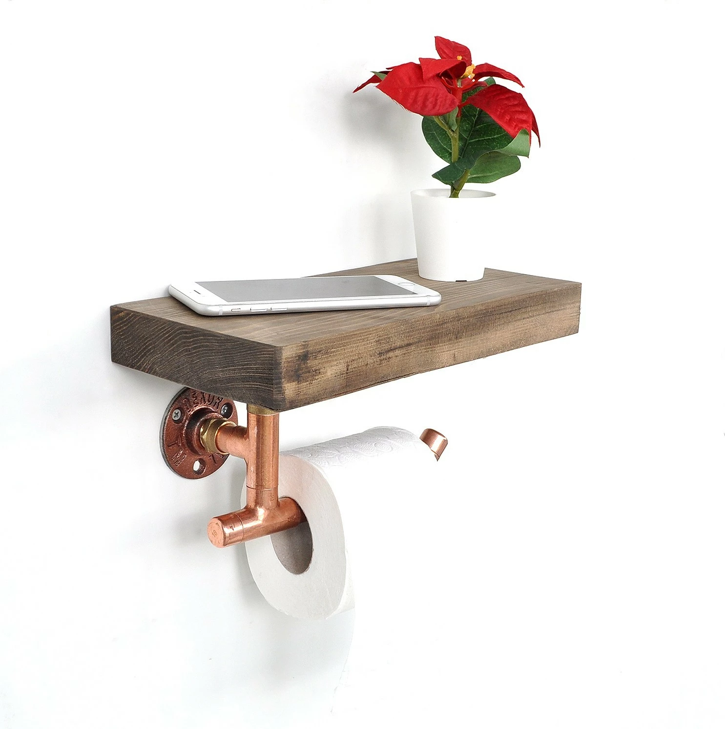 Raft muri me tuba, ngjyrë rozë gold dhe arre, Hanah Home Cop016