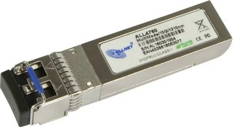 Transceiver ALLNET ALL4760, Fiber optic, 10000 Mbit/s, SFP+, LC, Metallic