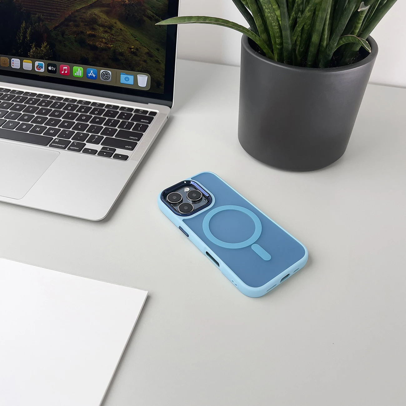 Mbështjellës Wozinsky Fashion Case me MagSafe për Samsung Galaxy S24 FE, Blu