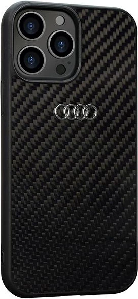 Mbështjellës Audi Carbon Fiber për iPhone 13 Pro Max 6.7", i zi