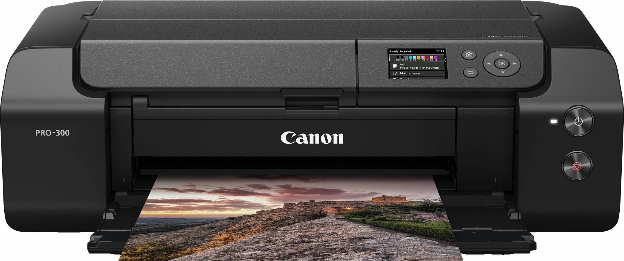 Printer i madhësisë A3+ Canon imagePROGRAF PRO-300, 10 bojëra pigment, Wi-Fi, i zi