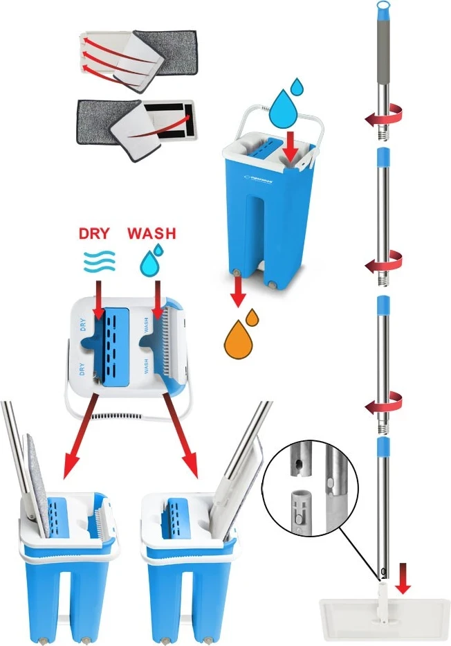 Mop rrotulluese Esperanza EHS004, e kaltër