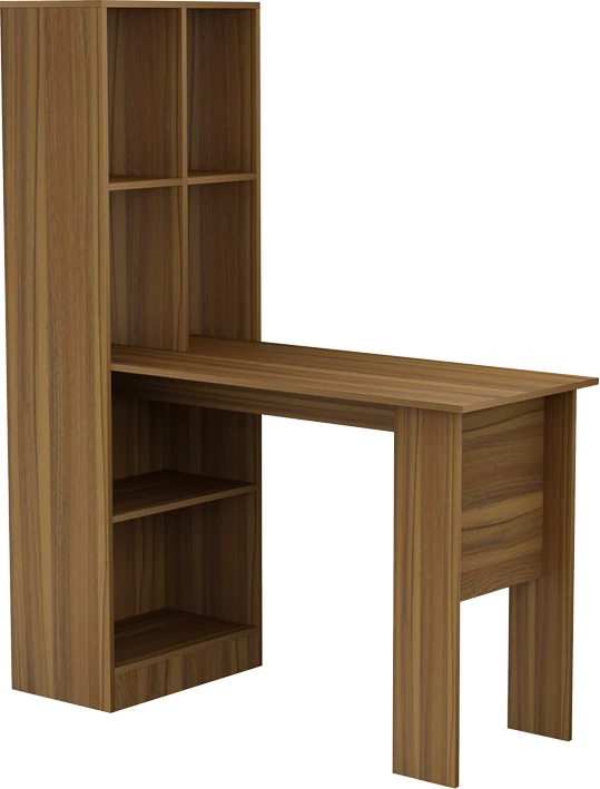 Tavolinë pune me raft librash, ngjyrë arre, 120x50x150 cm