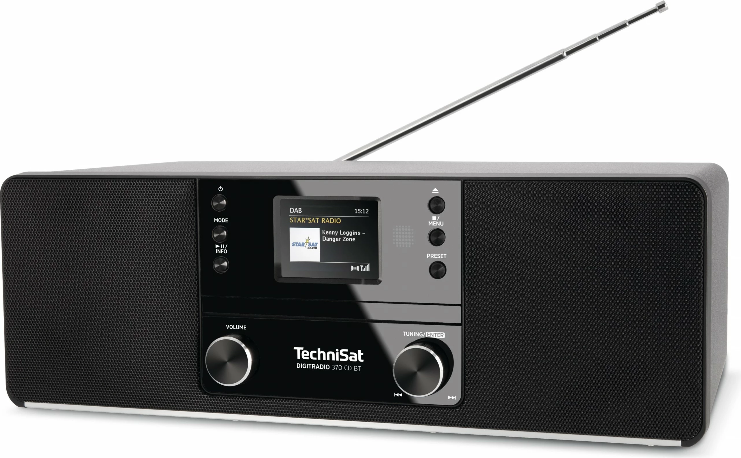 Radio TechniSat DigitRadio 370 CD BT, Bluetooth, CD, e zezë