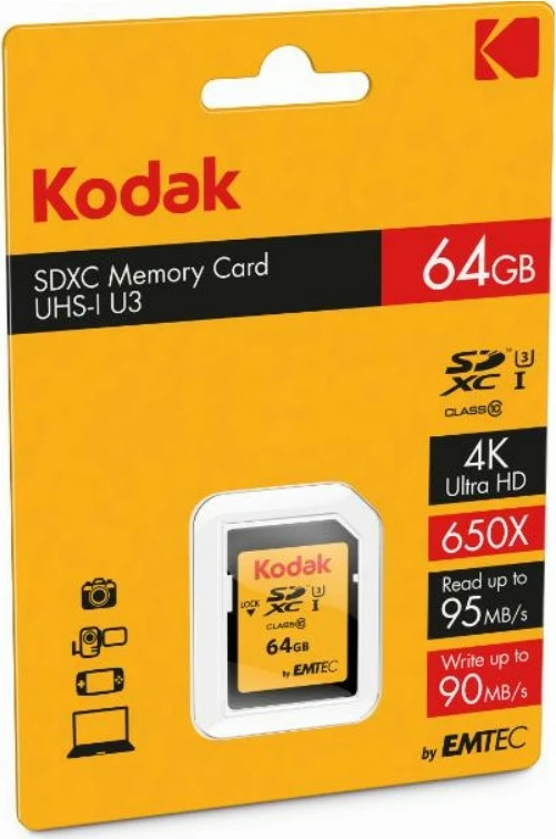 Kartelë memorie SDXC Matrox 64GB, UHS-I U3, Class 10, e zezë