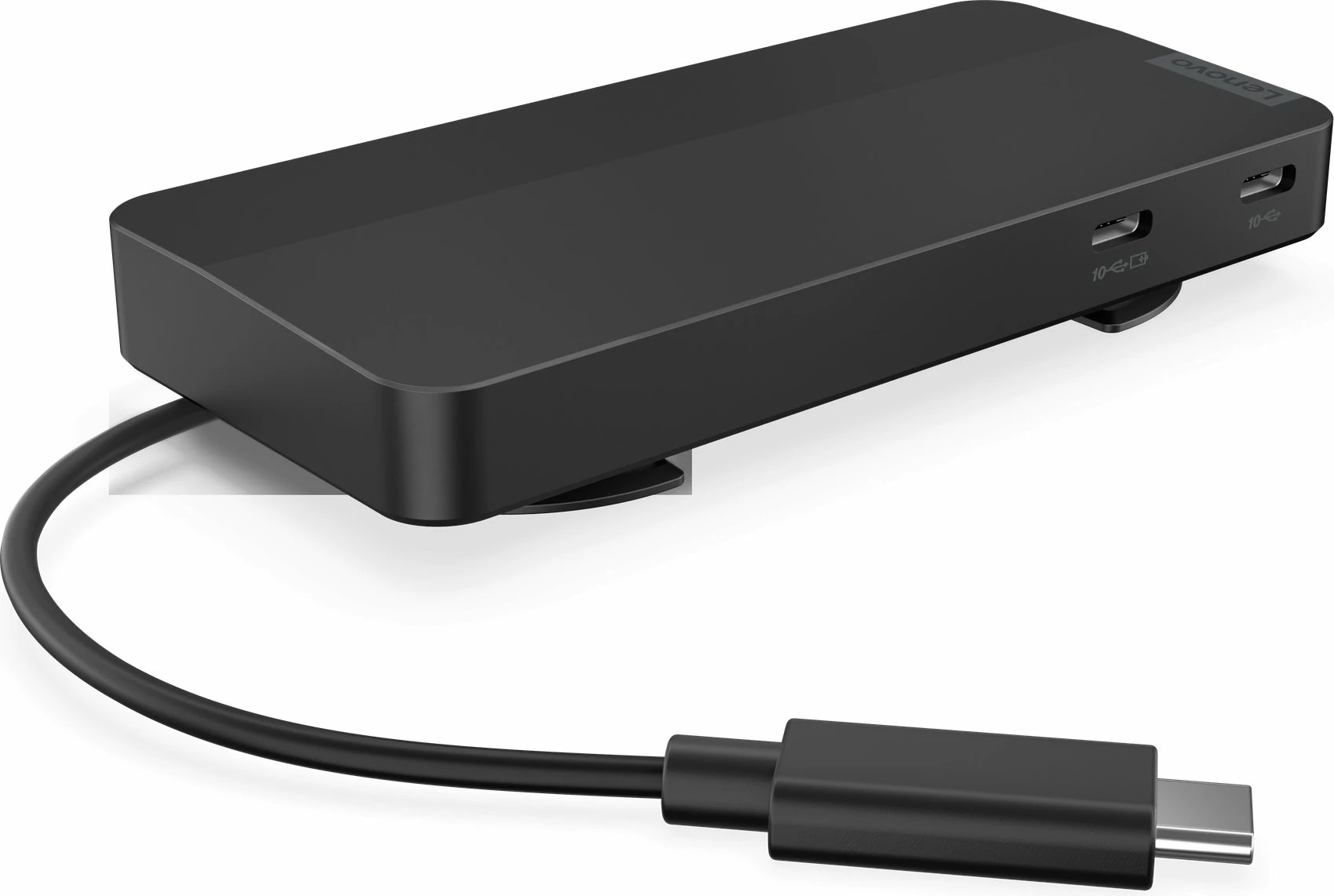 Stacion docking USB-C Lenovo 40B90000WW dual display 4K, HDMI + DisplayPort, LAN Gigabit, Power Delivery, Eclipse Black, pa adapter