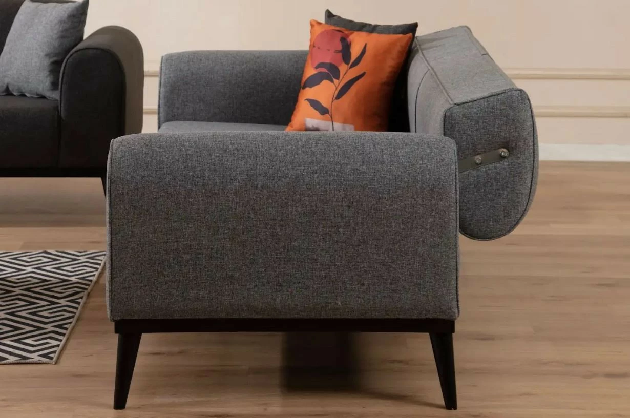 Divan-krevat treshe, Atelier del Sofa, Kapri, ngjyrë gri e çelët