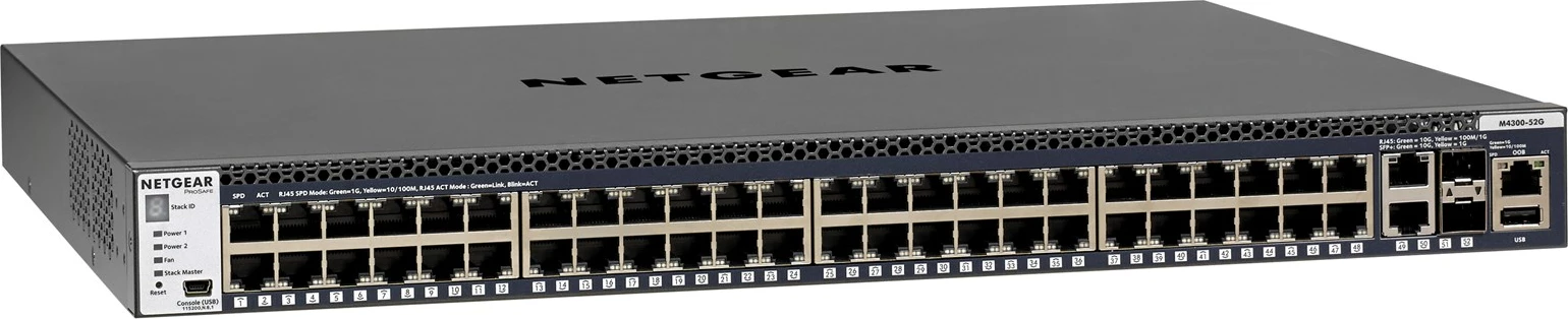 Switch NETGEAR M4300-52G, Managed, 1U, Gri