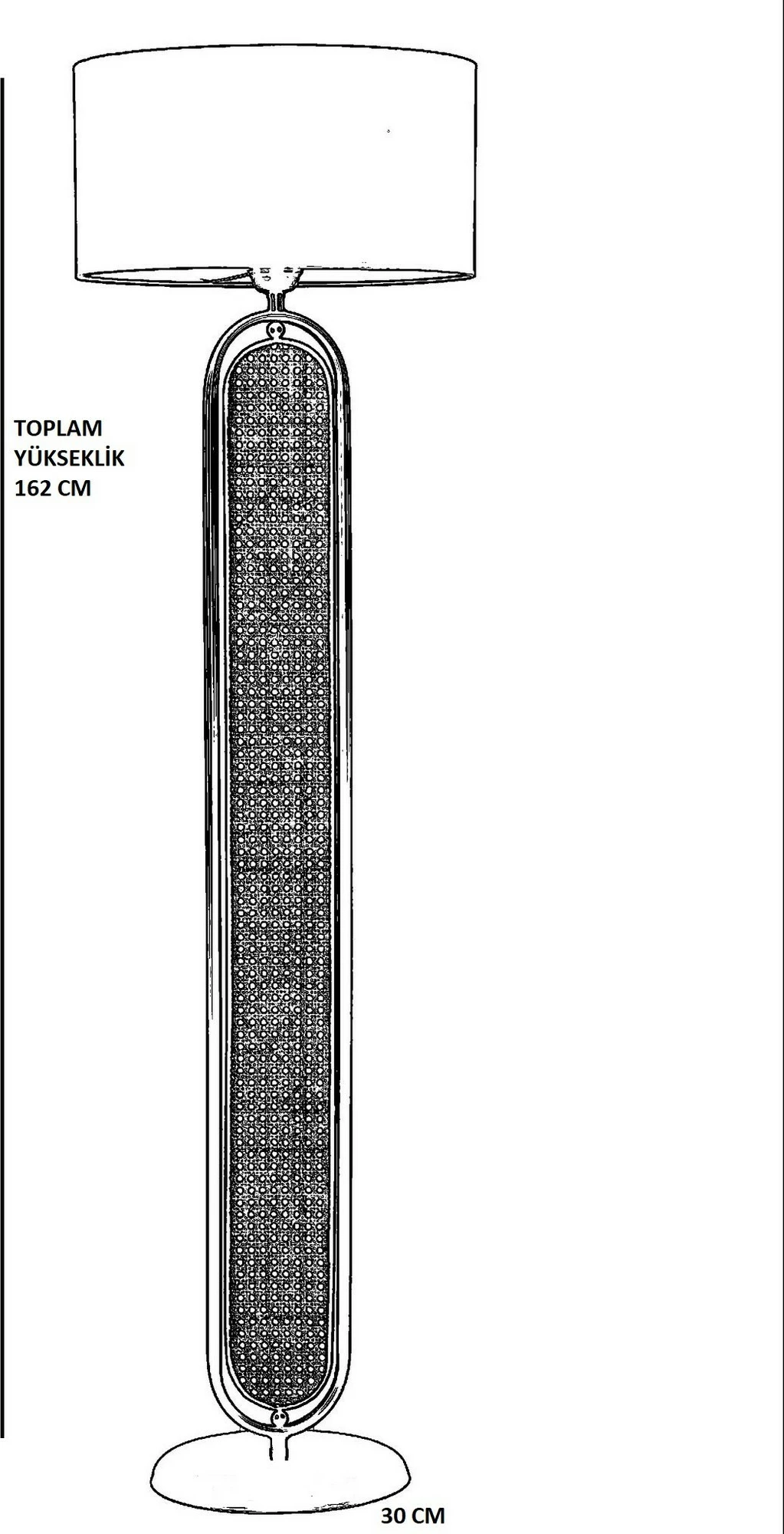 Llambë dyshemeje Opviq, ratan e zezë, 8741-2