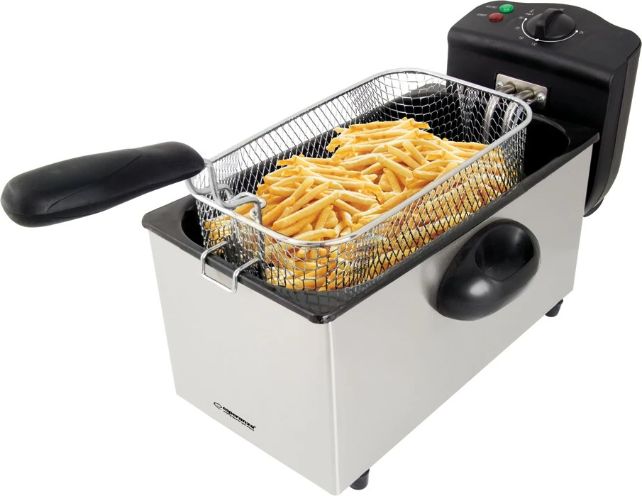 Fritezë Esperanza EKG010, 3L, çelik inox, gri