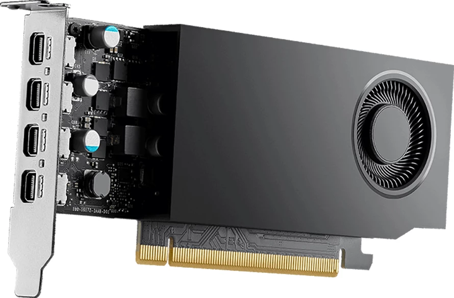 Kartelë grafike PNY NVIDIA RTX A400 4GB GDDR6 Low Profile OEM, PCIe, 4x Mini DP 1.4, me bracket ATX