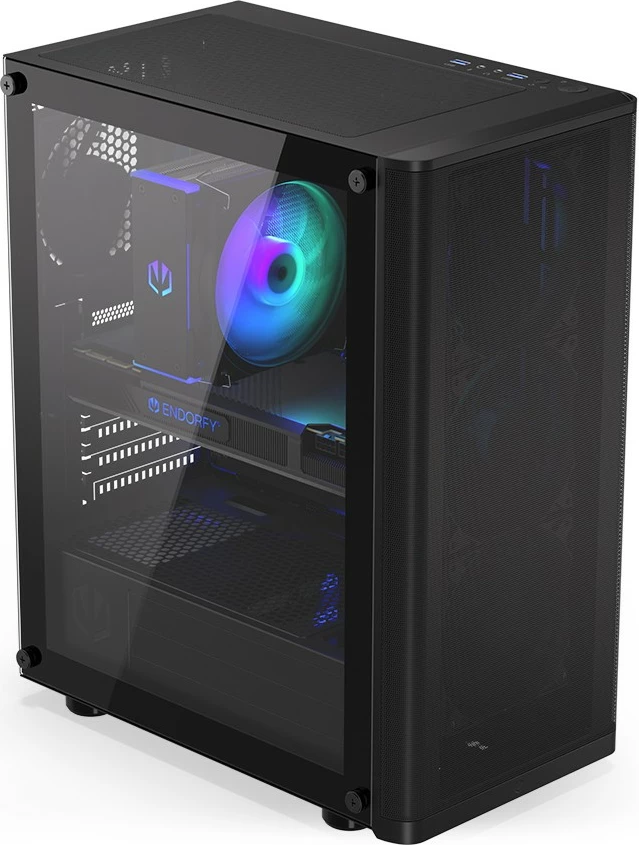 Kasë Endorfy Ventum 200 Air, Midi Tower, ATX, xham i temperuar, e zezë
