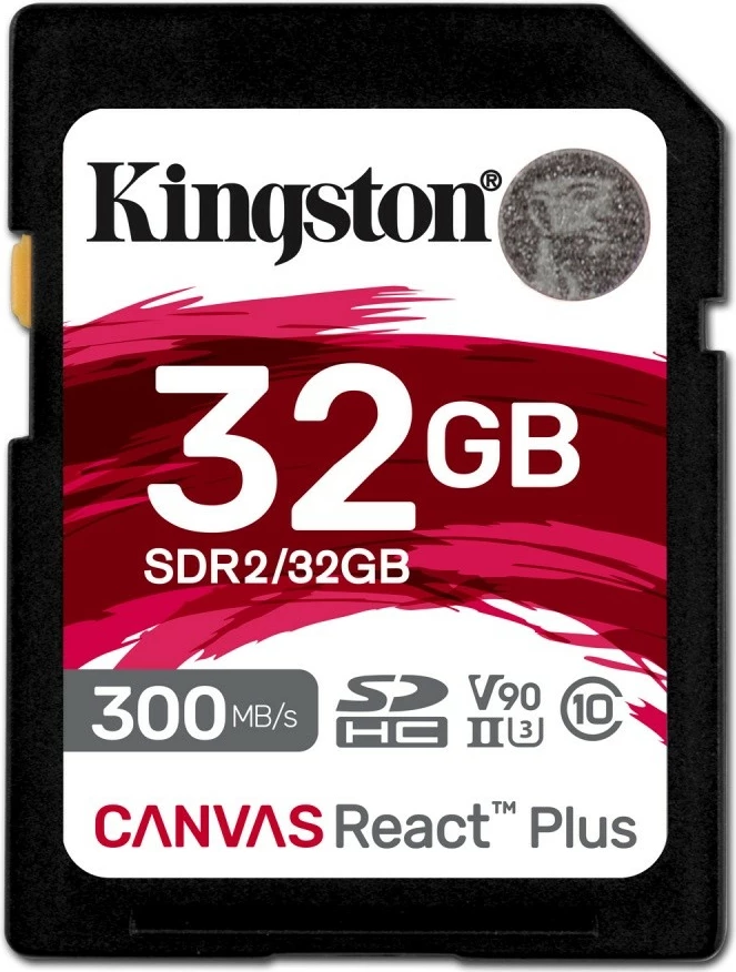 Kartë memorie SD Kingston Canvas React Plus 32GB, UHS-II, 300MB/s