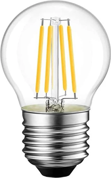 Llambë LED G45, 4W, 3000K, E27, transparente