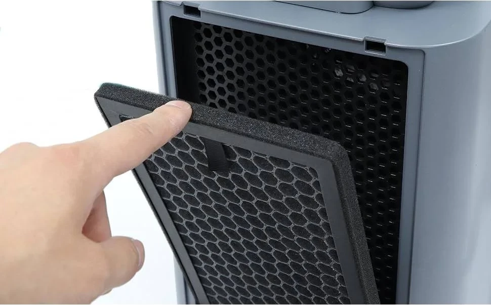 Ventilator kullë 2n1 me pastrues ajri, Elit CARBON24, 50W, filtër karboni, timer 15 orë, me telekomandë