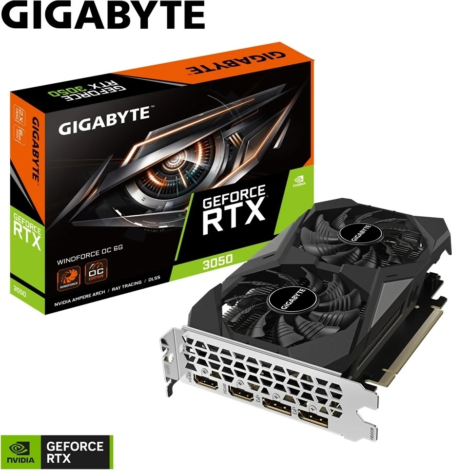 Kartelë grafike Gigabyte GeForce RTX 3050 WINDFORCE OC 6G, hiri