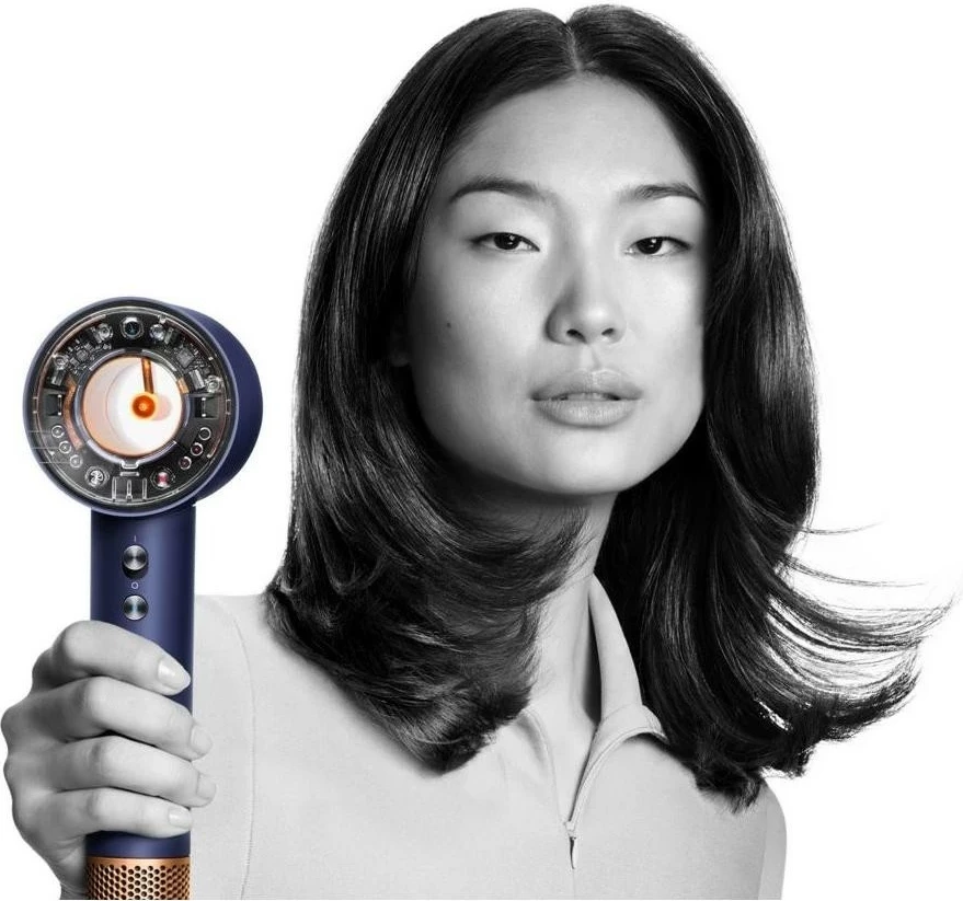 Tharëse flokësh Dyson Supersonic Nural Straight+Wavy, 1600W, kaltër/prush