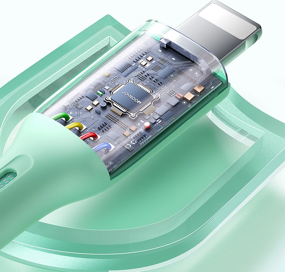 Kabllo Joyroom Multi-Color Series S-A34, USB-A në Lightning, 1m, 3A, e gjelbër