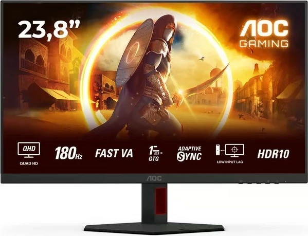Monitor AOC Q24G4RE 23.8 inç, Fast IPS, QHD, 180 Hz, 1 ms, zi