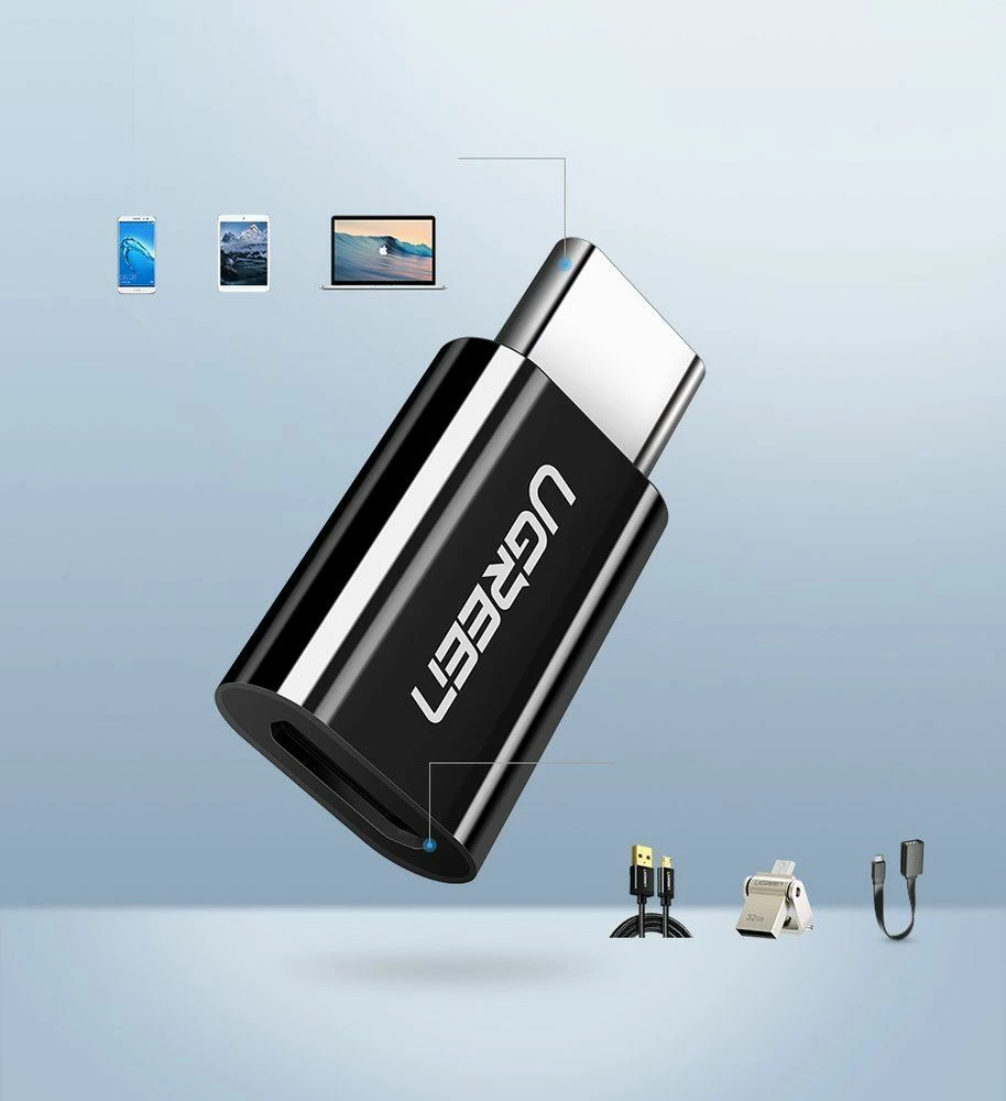 Adapter USB-C–MicroUSB Ugreen USB 3.0, i zi