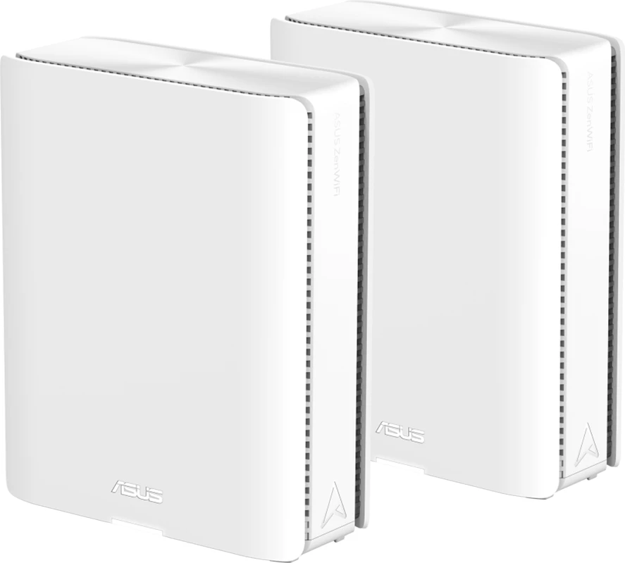 Sistem mesh router ASUS ZenWiFi BQ16 BE25000 WiFi 7 quad-band, 2x porte 10G, 2-pack, i bardhë