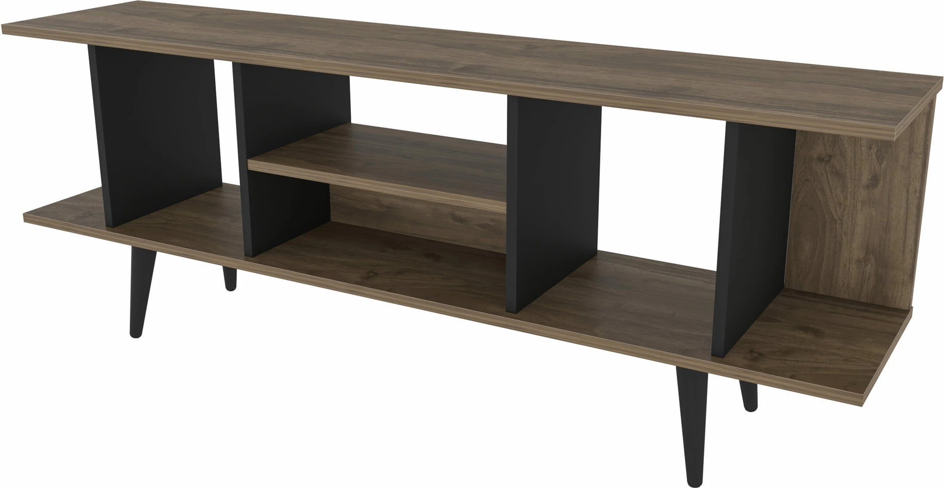 Komodinë TV Skye Decor, ngjyrë arre, e zezë