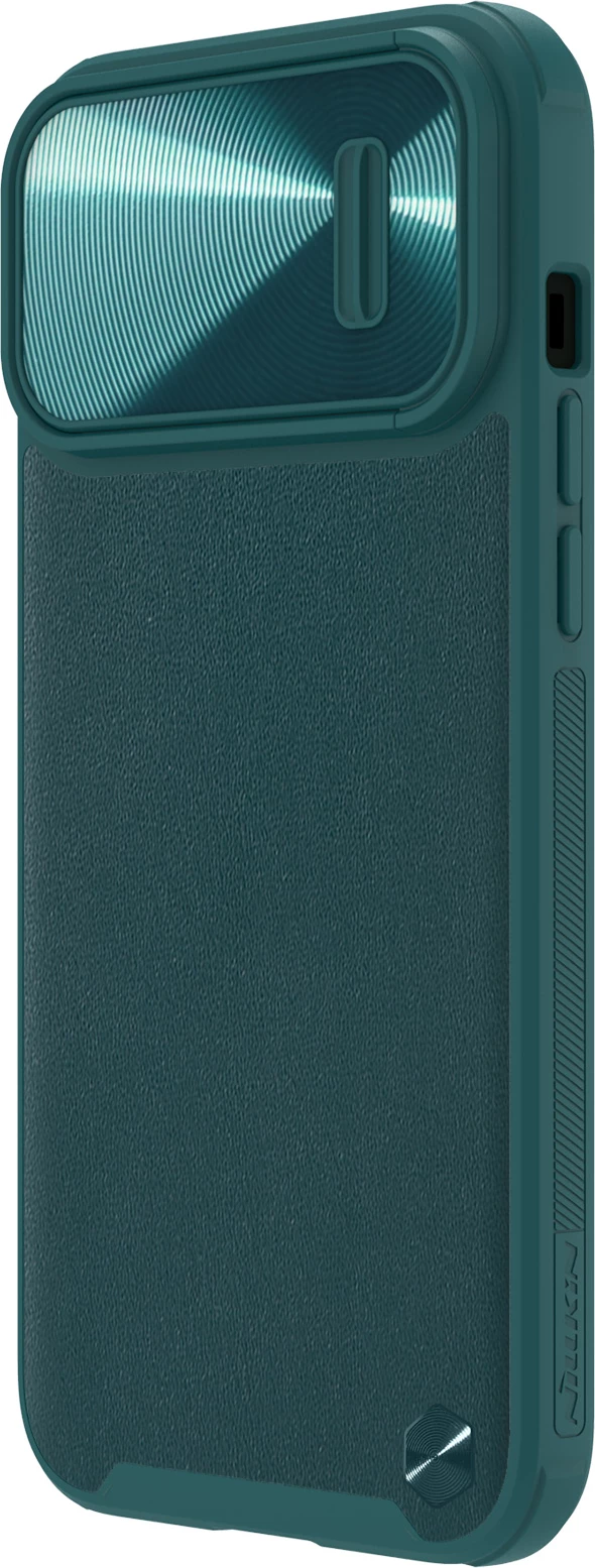 Mbështjellës Nillkin CamShield Leather S Case për iPhone 14 Pro Max, i gjelbër