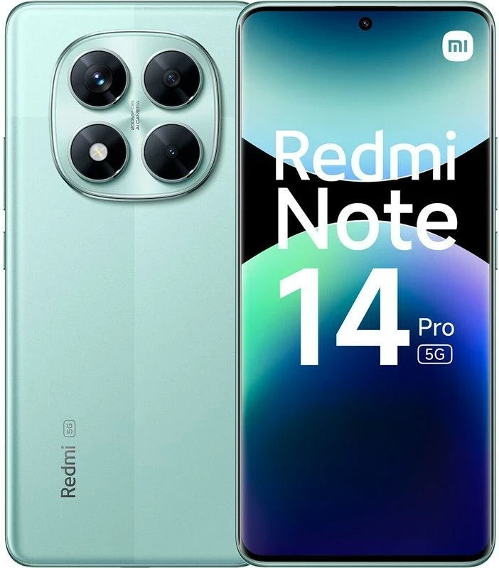Celular Xiaomi Redmi Note 14 Pro, 6.67", 12+512GB, 5G, i gjelbër