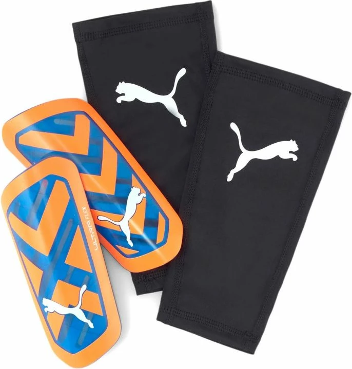 Mbrojtëse për futboll Puma Ultra Flex, për meshkuj dhe fëmijë, blu dhe portokalli