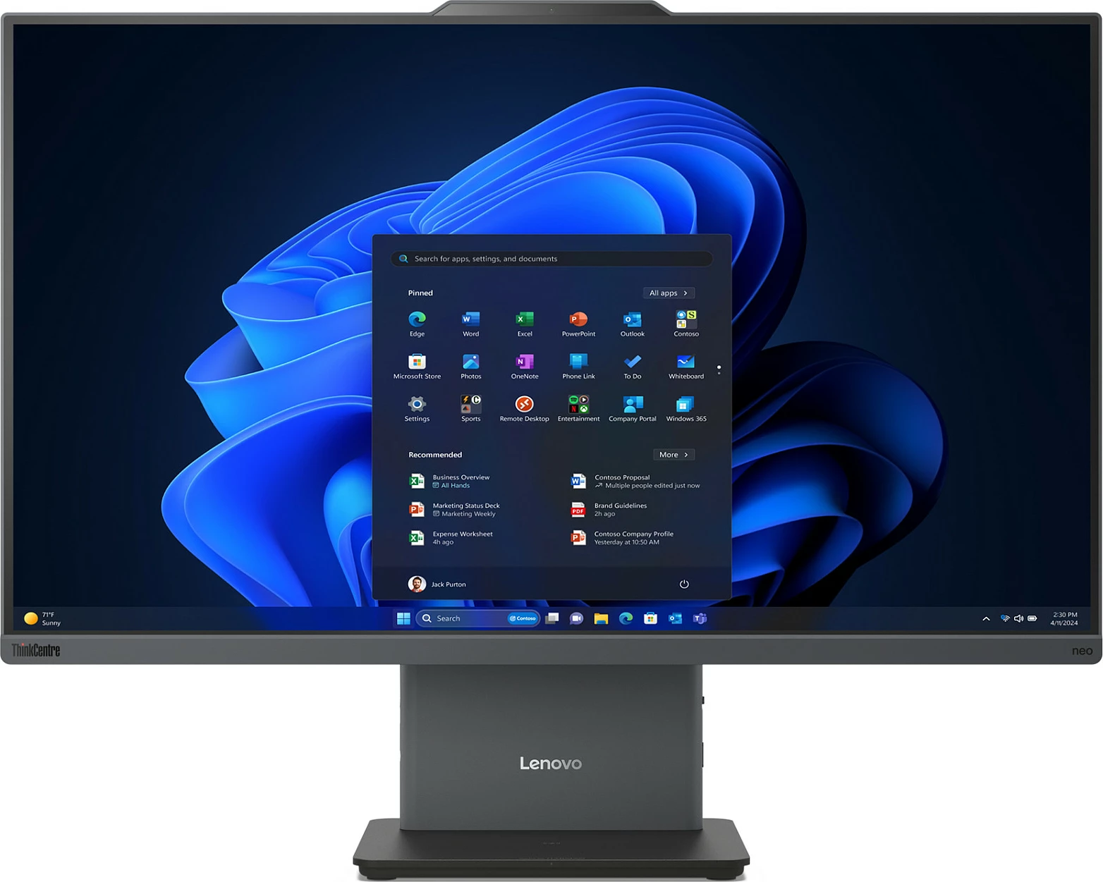 Kompjuter All-in-One Lenovo ThinkCentre neo 50a 27 Gen 5, Intel Core i5, 16GB RAM, 512GB SSD, 27 inch, Luna Grey