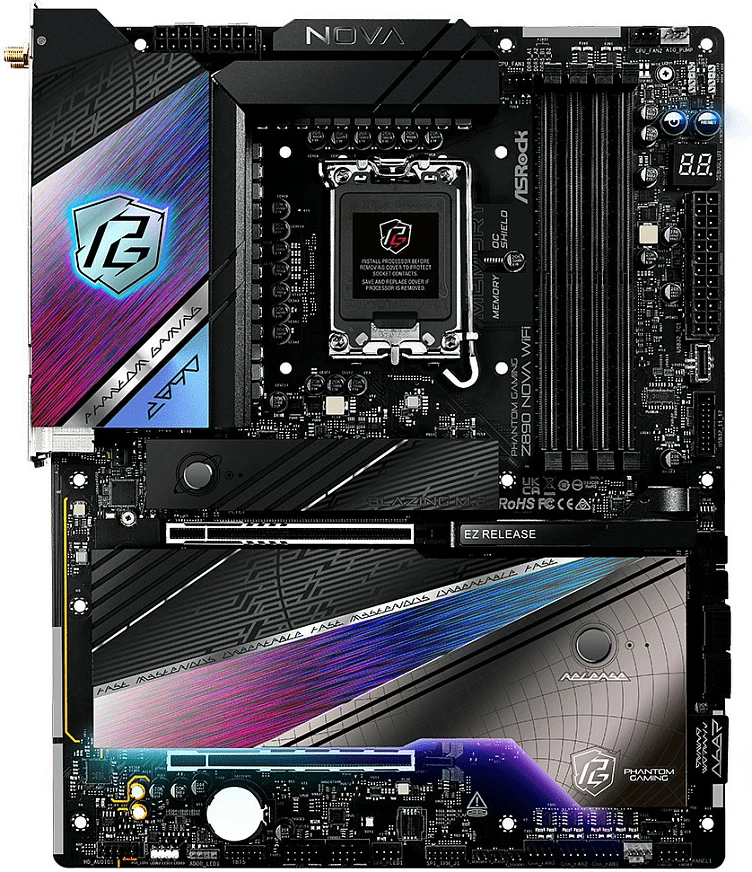Pllakë amë ASRock Phantom Gaming Z890 Nova WiFi, LGA 1851, DDR5, Wi-Fi 7, ATX
