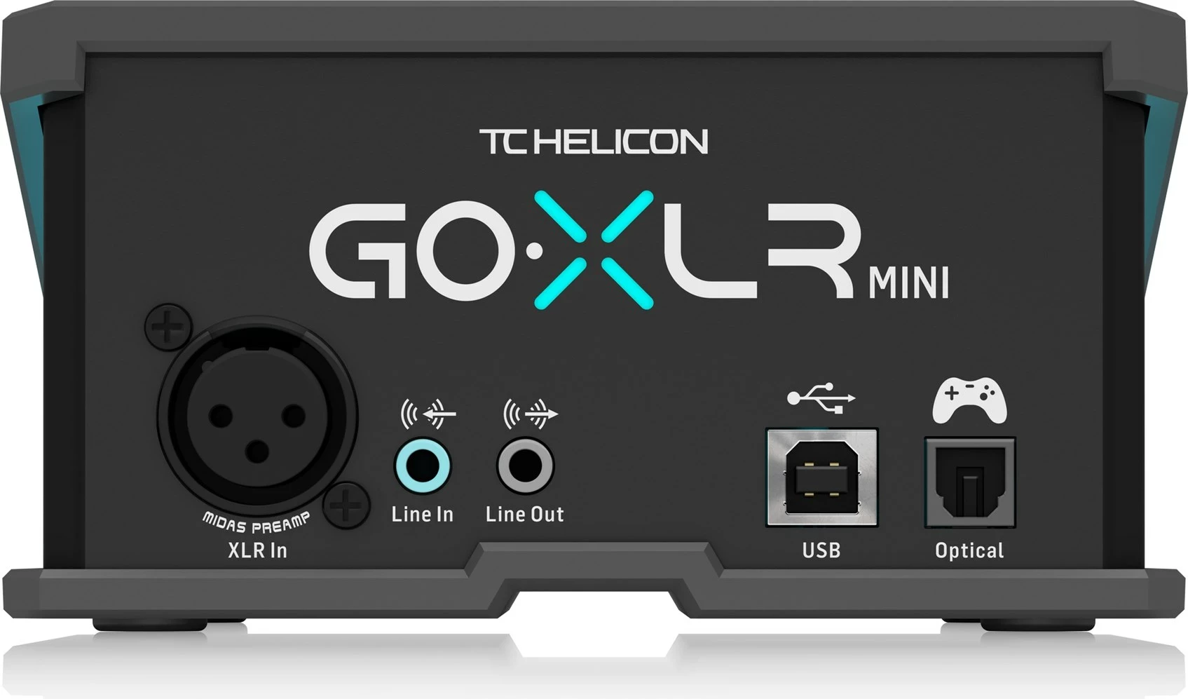 Mikser dhe ndërfaqe audio TC Helicon Go XLR Mini, ngjyrë e zezë