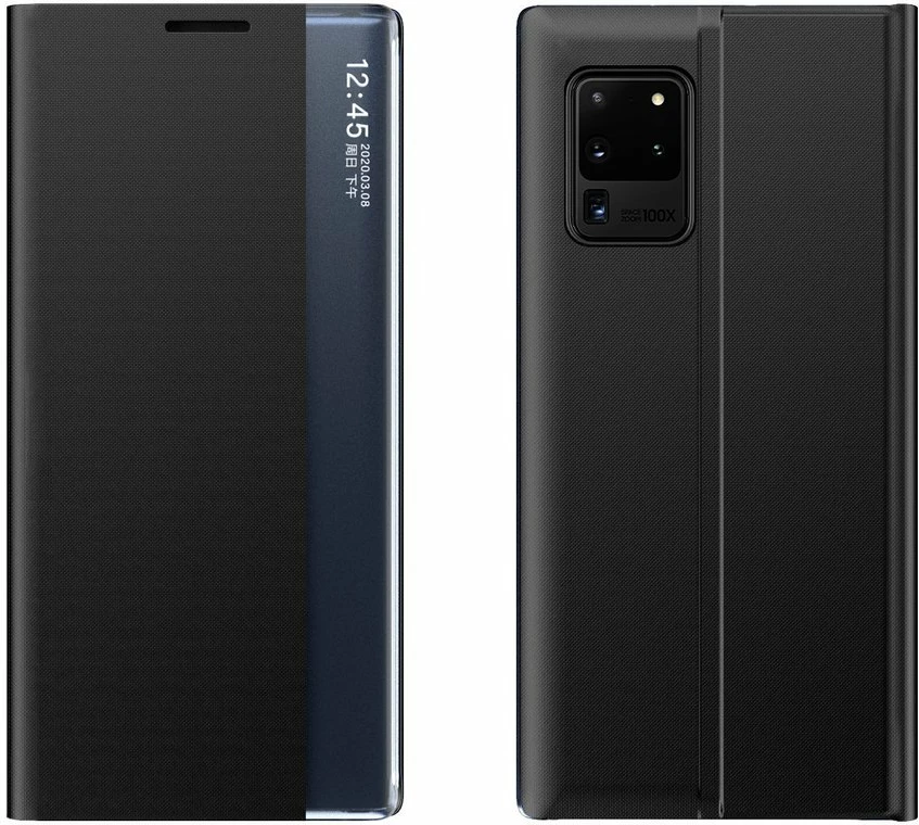 Mbështjellës Hurtel për Samsung Galaxy A72 4G, tip bookcase me kickstand, i zi