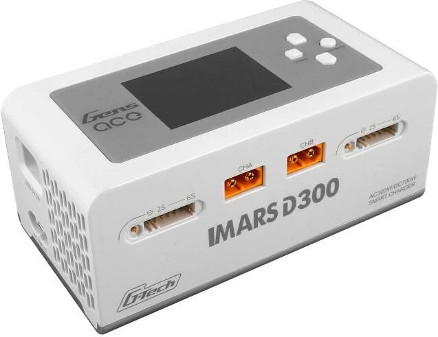 Karikues Gens ace IMARS D300 G-Tech Channel, 300W/700W, për bateri RC, i bardhë