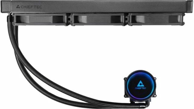 Ftohës AIO për CPU CHIEFTEC Iceberg CLC-360-RGB, radiator 360mm, A-RGB/PWM, 3x120mm fan, për Intel/AMD, e zezë