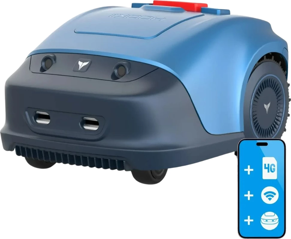 Kositëse bari robotike HOOKII Neomow S, WiFi + 4G + sensor ultrasonik, bateri 4400 mAh, IPX5, e kaltër/e zezë