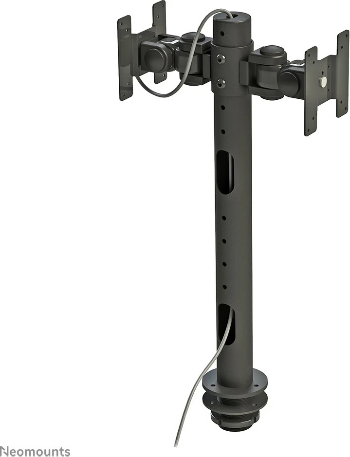 Krah monitori Newstar Neomounts FPMA-D050DBLACK, për 2 ekrane, rregullim lartësie, 10-30 inç, i zi