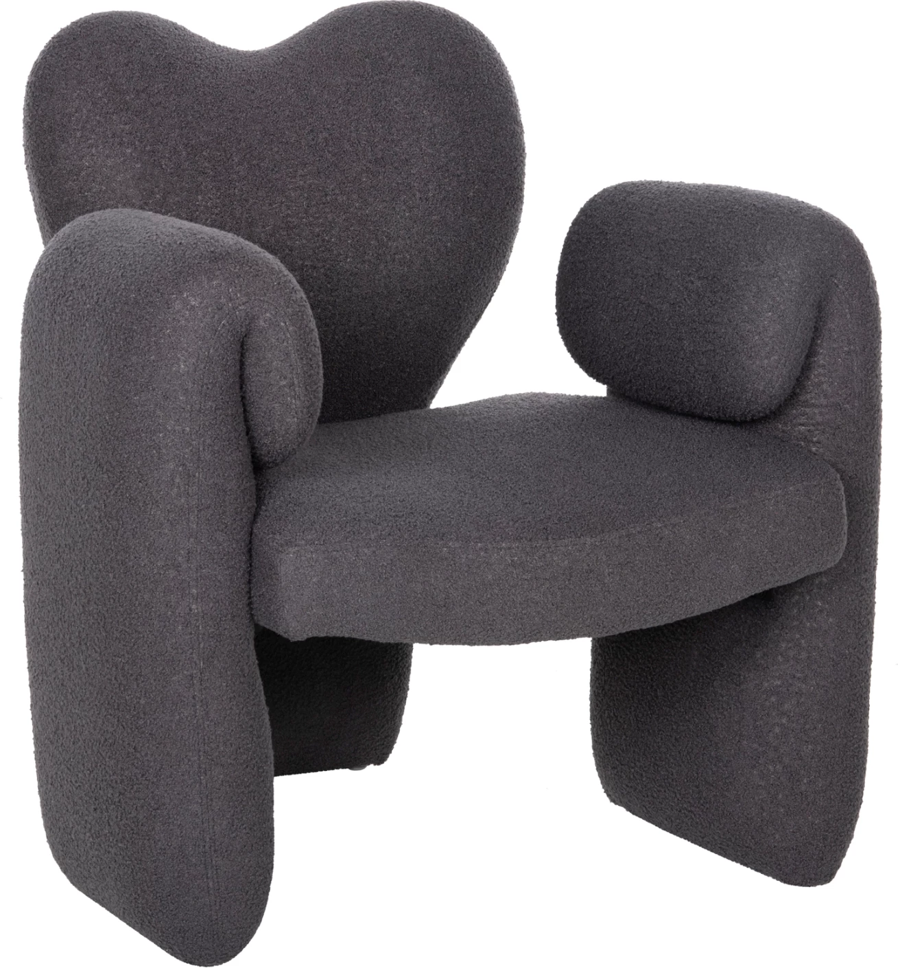 Karrige për ngrënie HARTT FH9777.01, ngjyrë gri, pëlhurë TEDDY, 84x74x87 cm