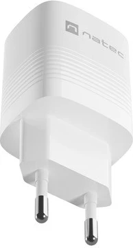 Karikues NATEC RIBERA GAN, 1X USB-A + 1X USB-C, i bardhë