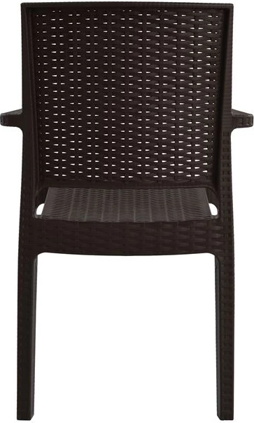 Karrige me krahë polipropileni, ngjyrë kafe e errët, FH5134.02, 57x55,5x89 cm