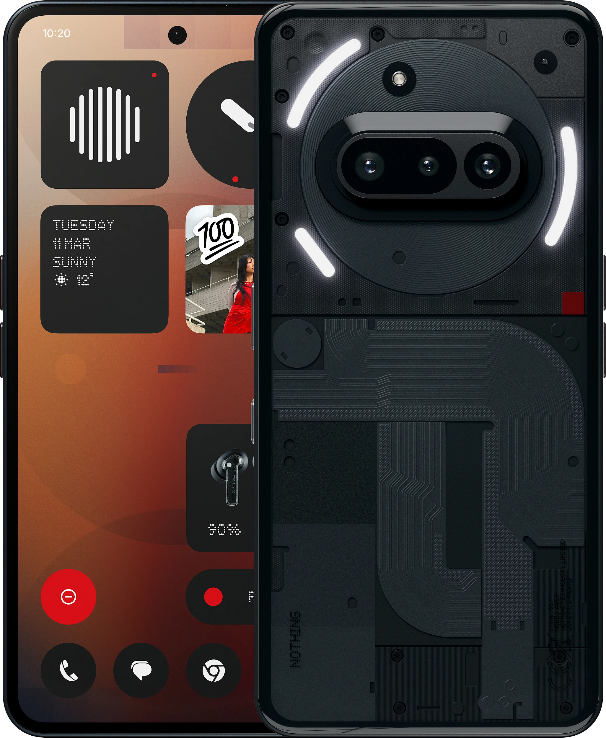 Celular Nothing Phone 3a 5G, 12GB RAM, 256GB, e zezë