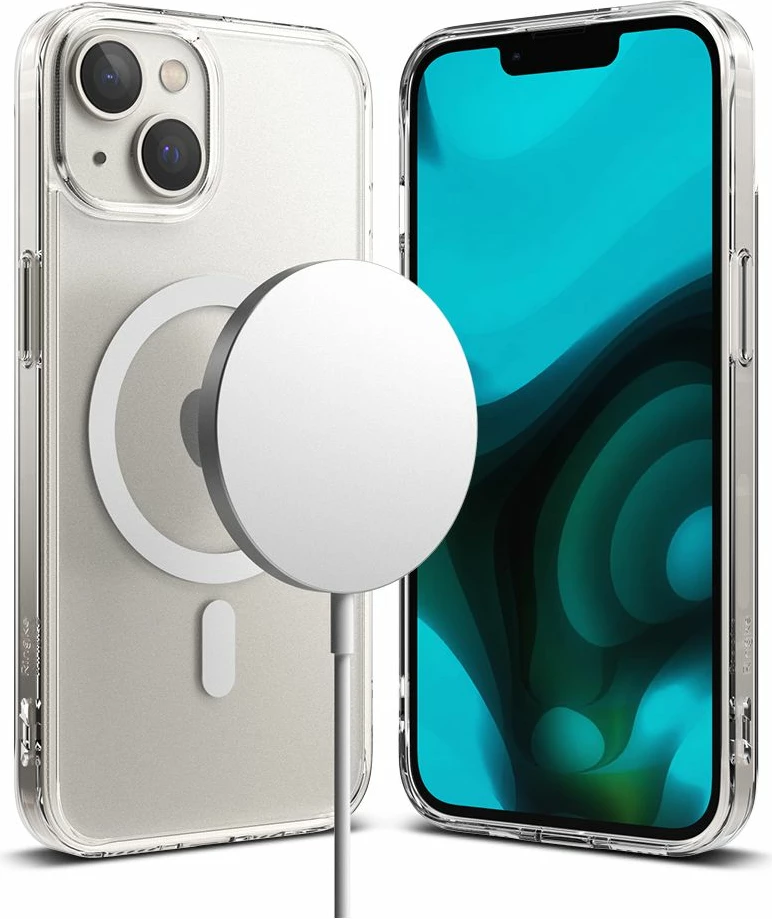 Mbështjellës, Ringke, Fusion Magnetic për Apple iPhone 14 Plus 6.7", MagSafe, hibrid TPU+PC, e tejdukshme mat