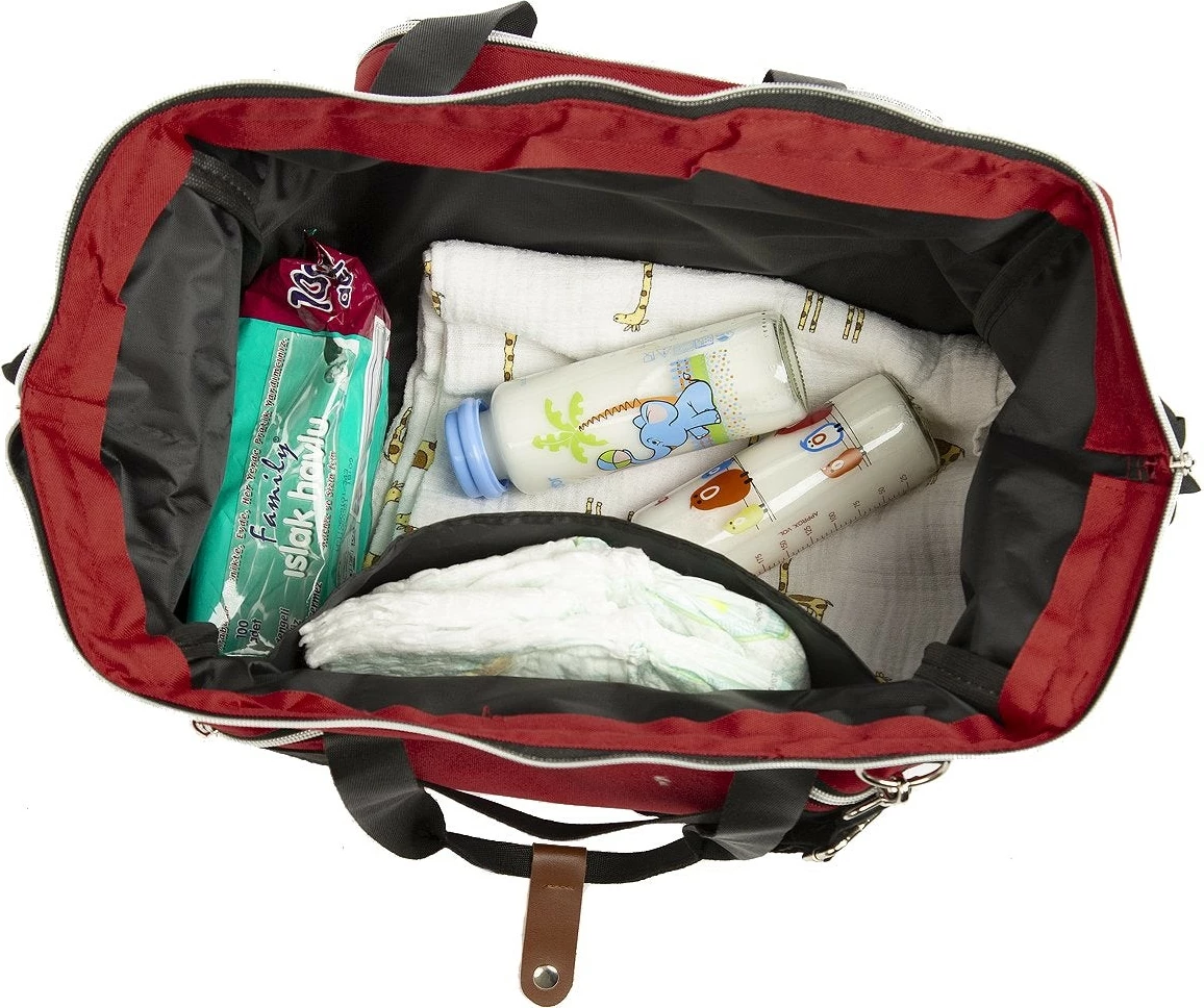 Çantë për pelena, Zoozie Bags, 2154 - 32109, ngjyrë e kuqe e thellë