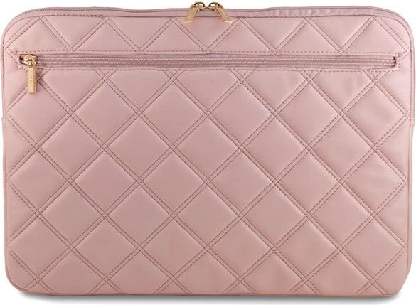 Mbështjellës laptopi Guess Quilted 4G, 16 inç, Rozë