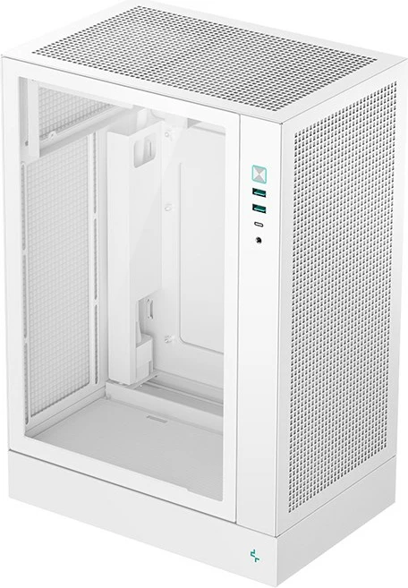 Kasë DeepCool CH170 PLUS WH, xham i temperuar, e bardhë