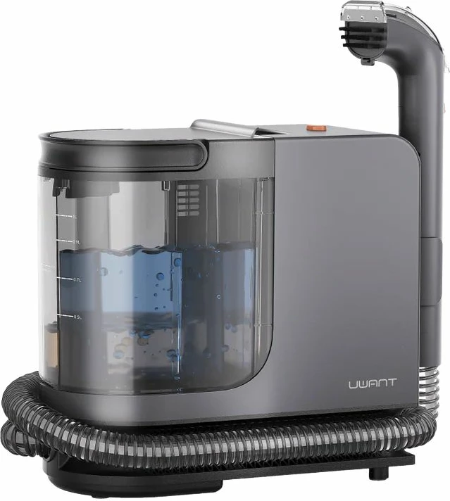Pastrues me avull dhe nxjerrës njollash Uwant B400 2-në-1, 100°C avull, 65°C ujë i nxehtë, 18000 Pa, 1.2L/1.4L, gri, me aksesorë