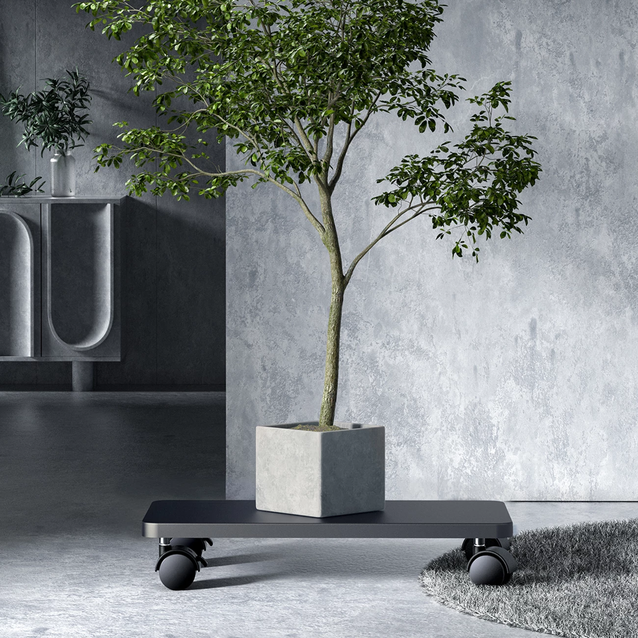 Kasë Orico CPB6 me rrota, për kompjuter, e zezë