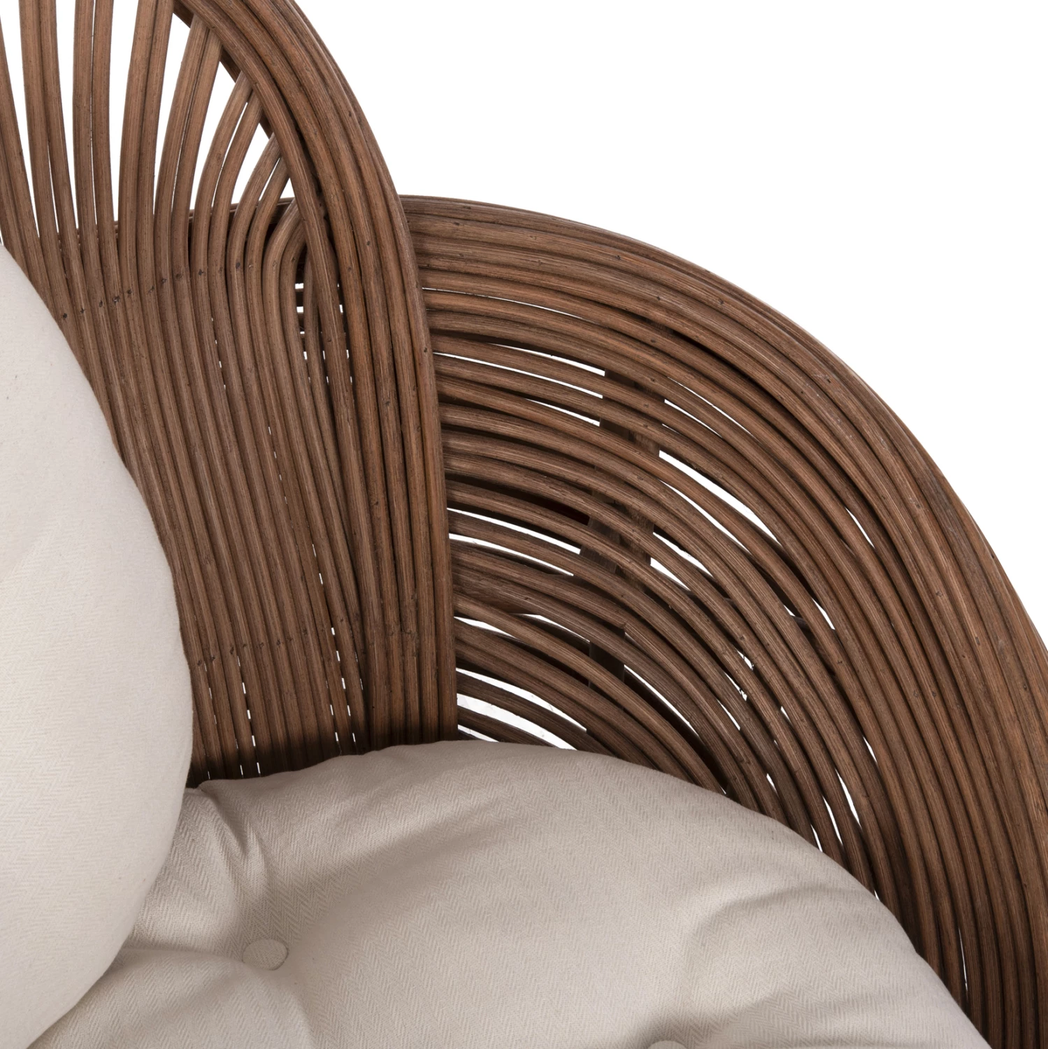 Karrige CIRCE FH9883, ratan kafe, jastëk ecru, 100x74x112.5H cm