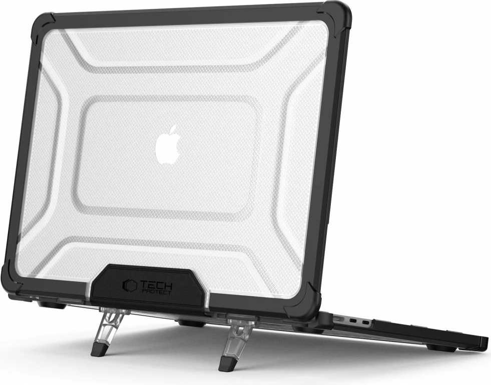 Mbështjellës Tech-Protect SmartShell Pro për MacBook Air 13" M2/M3/M4, i tejdukshëm dhe i zi